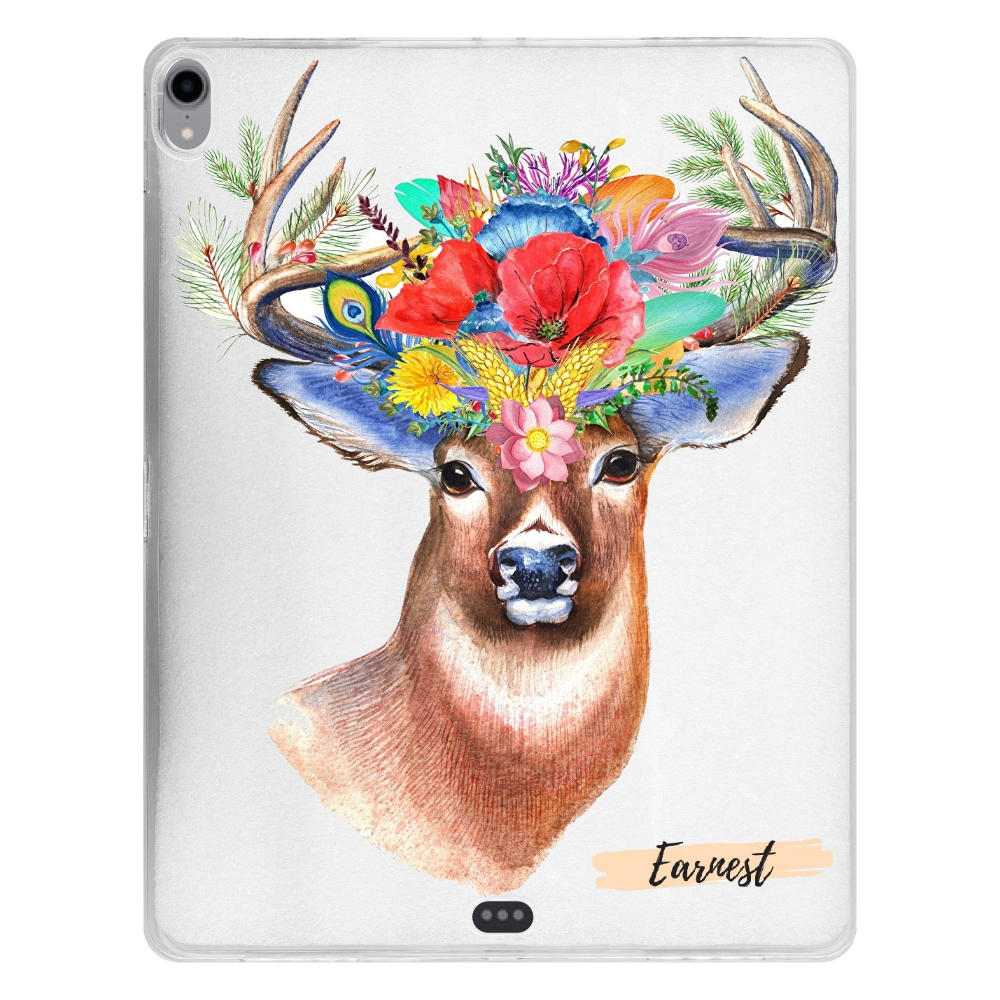 お洒落な鹿　iPad Pro 12.9インチ(2018年モデル)　タブレットケース  ｸﾘｱ