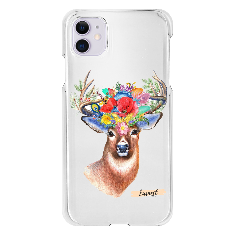 お洒落な鹿シリーズ　iPhone Ⅺ(透明）  クリア