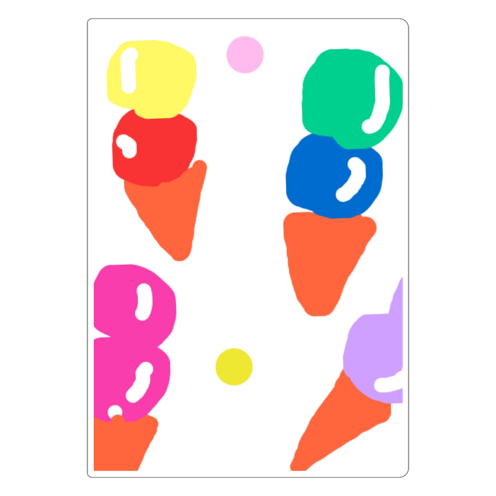 アイスクリームソフトレザーノート1