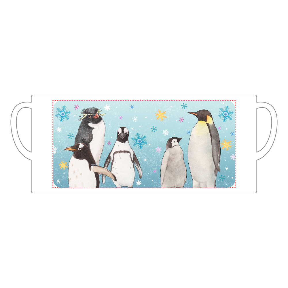 ペンギンのマグカップ 陶器マグストレート（Ｍ）