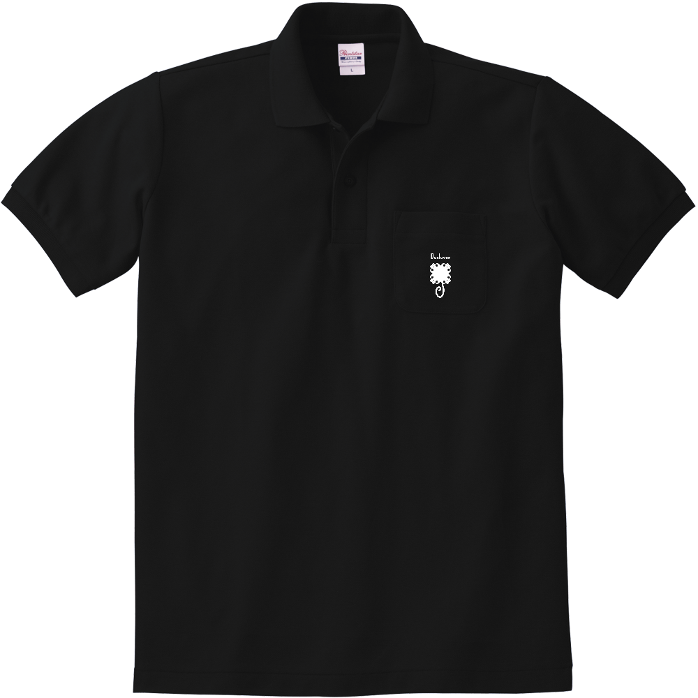 ドクローバー　ホワイトa　ポロシャツ定番ポロシャツ（ポケット付き）1