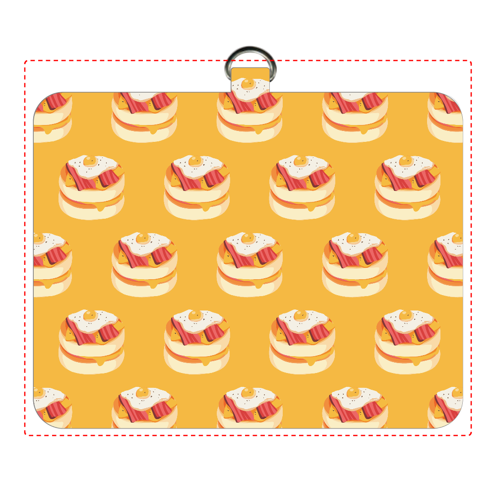 ベーコンエッグパンケーキ[黄] パスケース