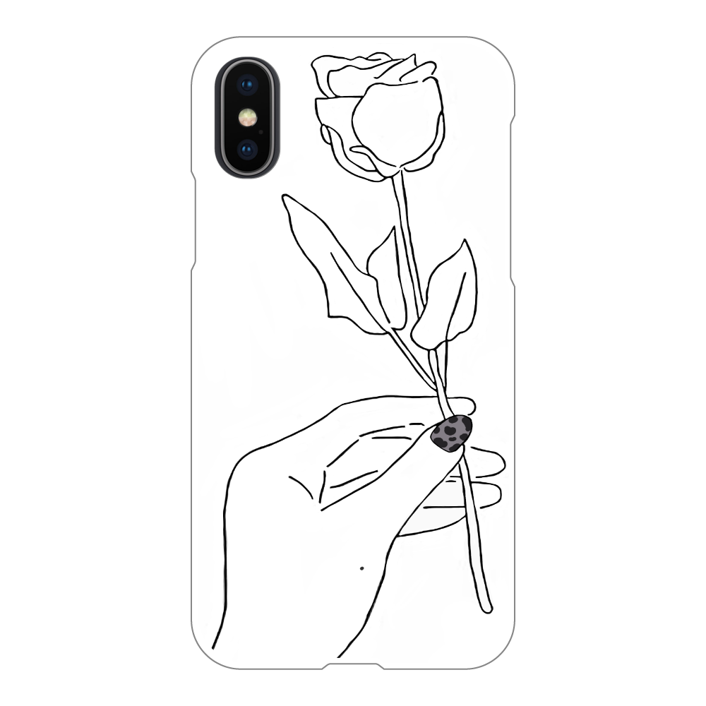 薔薇のiPhoneケース iPhoneX/Xs(透明)