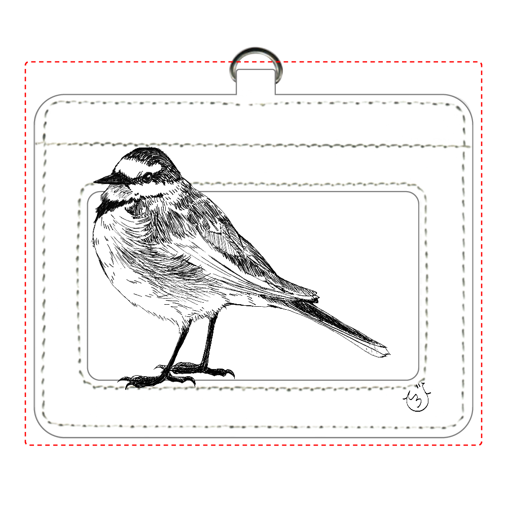 ハクセキレイ パスケース の商品購入ページ オリジナルプリントグッズ販売のオリラボマーケット