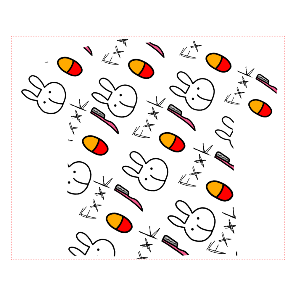 めんへら(総柄) フルグラフィックTシャツ(XL) (全面インクジェットプリント)