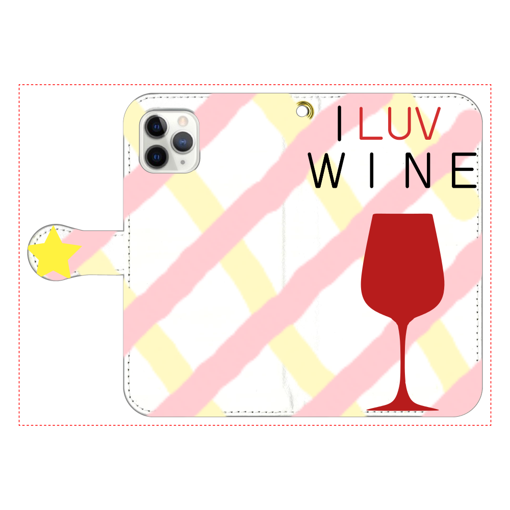 I LUV WINE　手帳型iPhone11 Pro