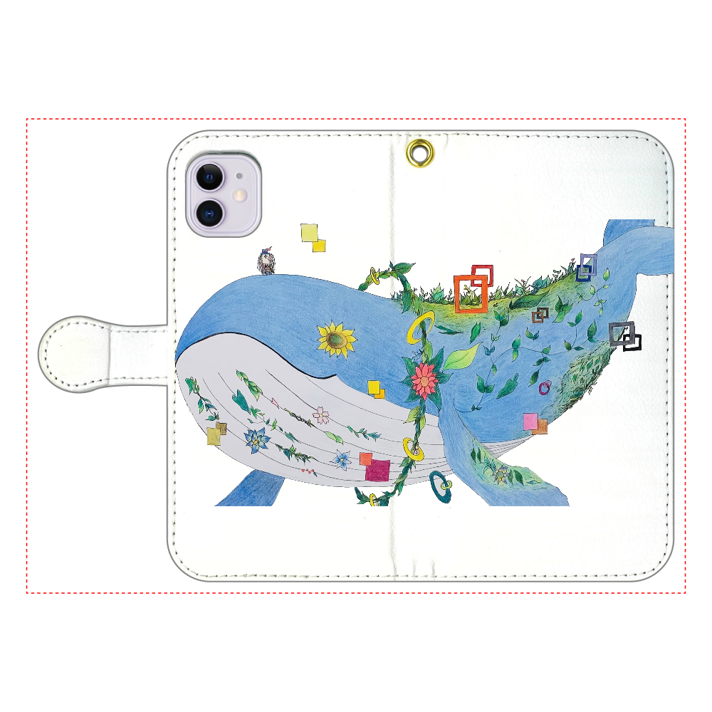クジラ号登場！ iPhone11 手帳型スマホケース