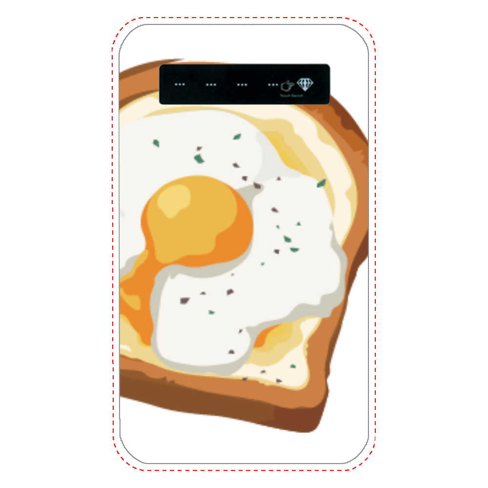 卵トーストのモバイルバッテリー インジケータ有バッテリー4000mAh