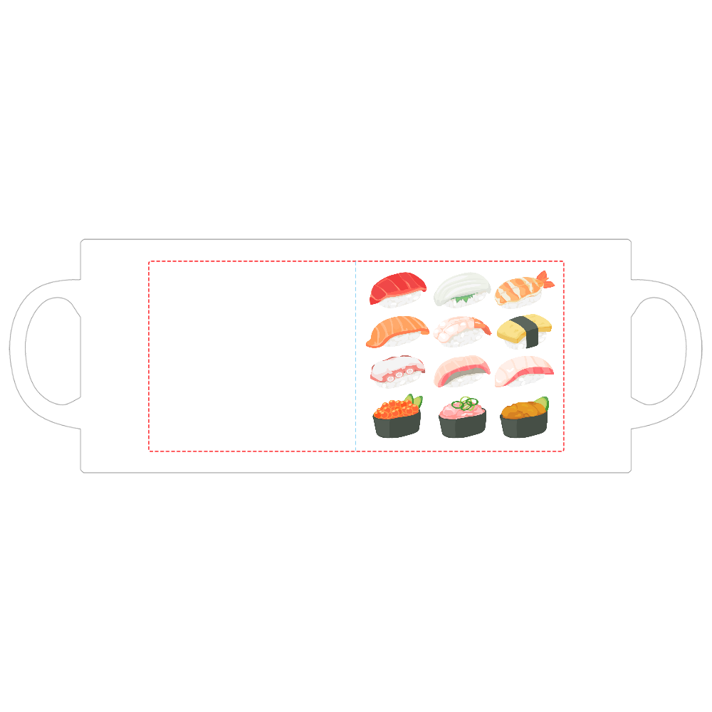 お寿司のマグカップ マグカップ  ホワイト
