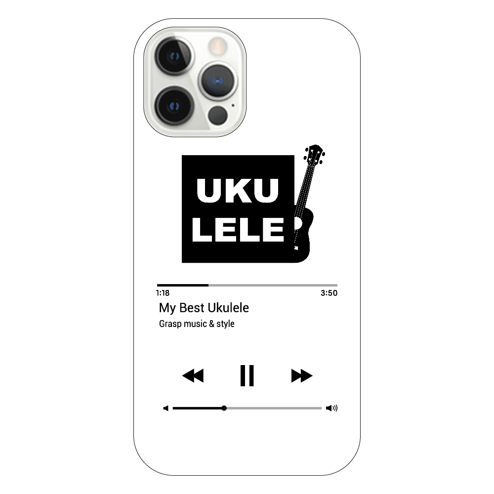 My Best Ukulele Music Player / Black iPhone12 Pro(透明）