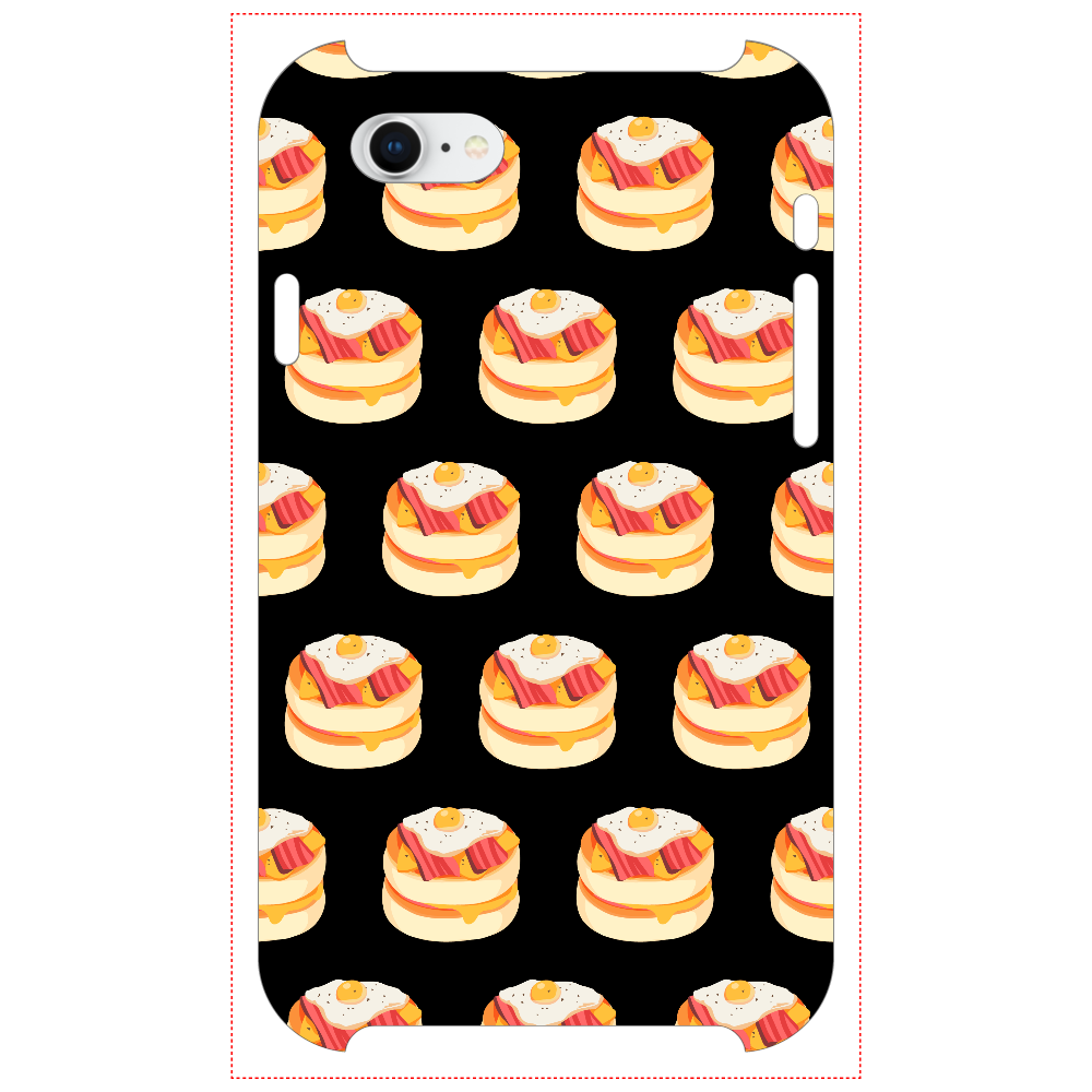 ベーコンエッグパンケーキのスマホケース iPhone8