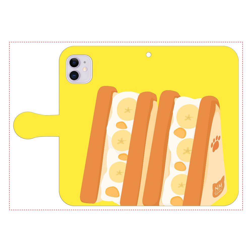 サンドイッチのスマホケース iPhone11 手帳型スマホケース