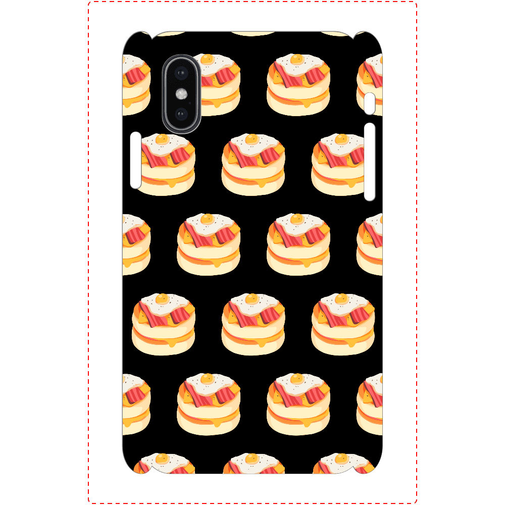 ベーコンエッグパンケーキのスマホケース iPhoneX/Xs