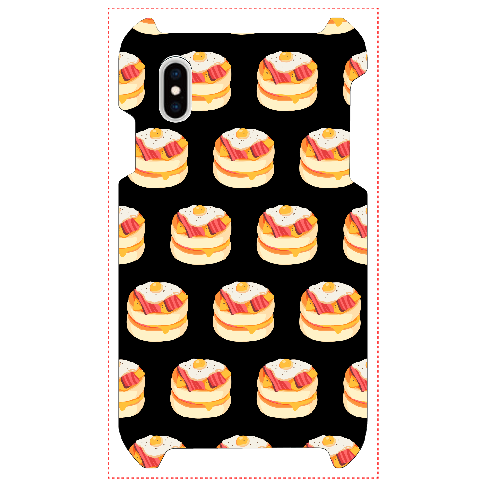 ベーコンエッグパンケーキのスマホケース iPhoneXsMAX