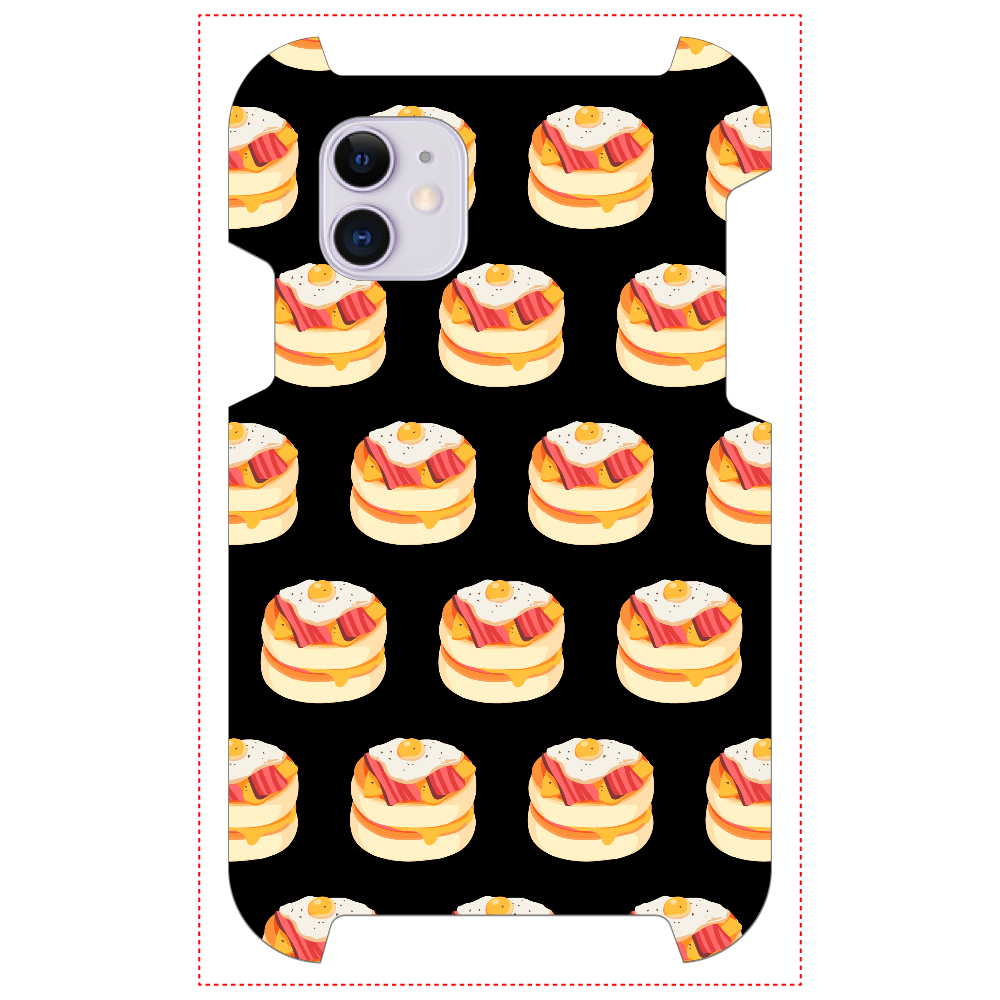 ベーコンエッグパンケーキのスマホケース iPhone 11