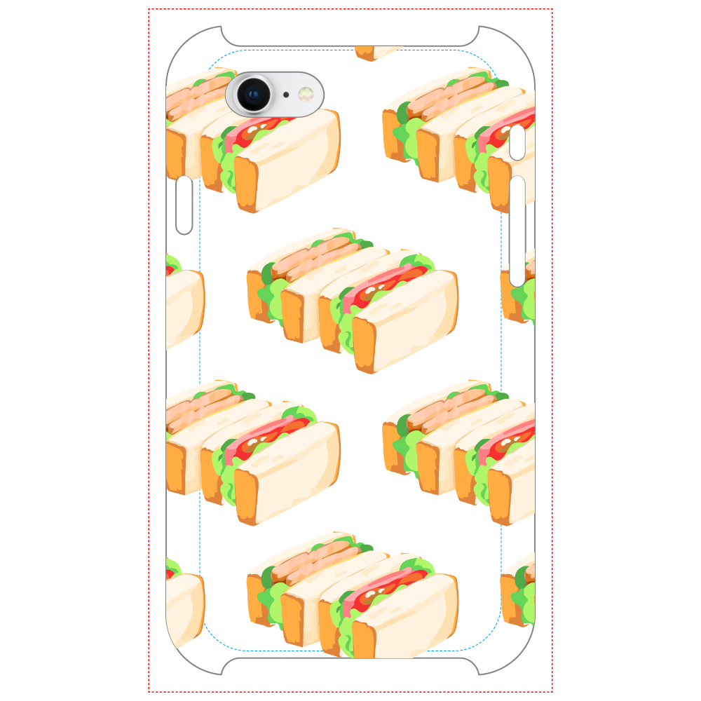 サンドイッチのスマホケース iPhoneSE2/SE3