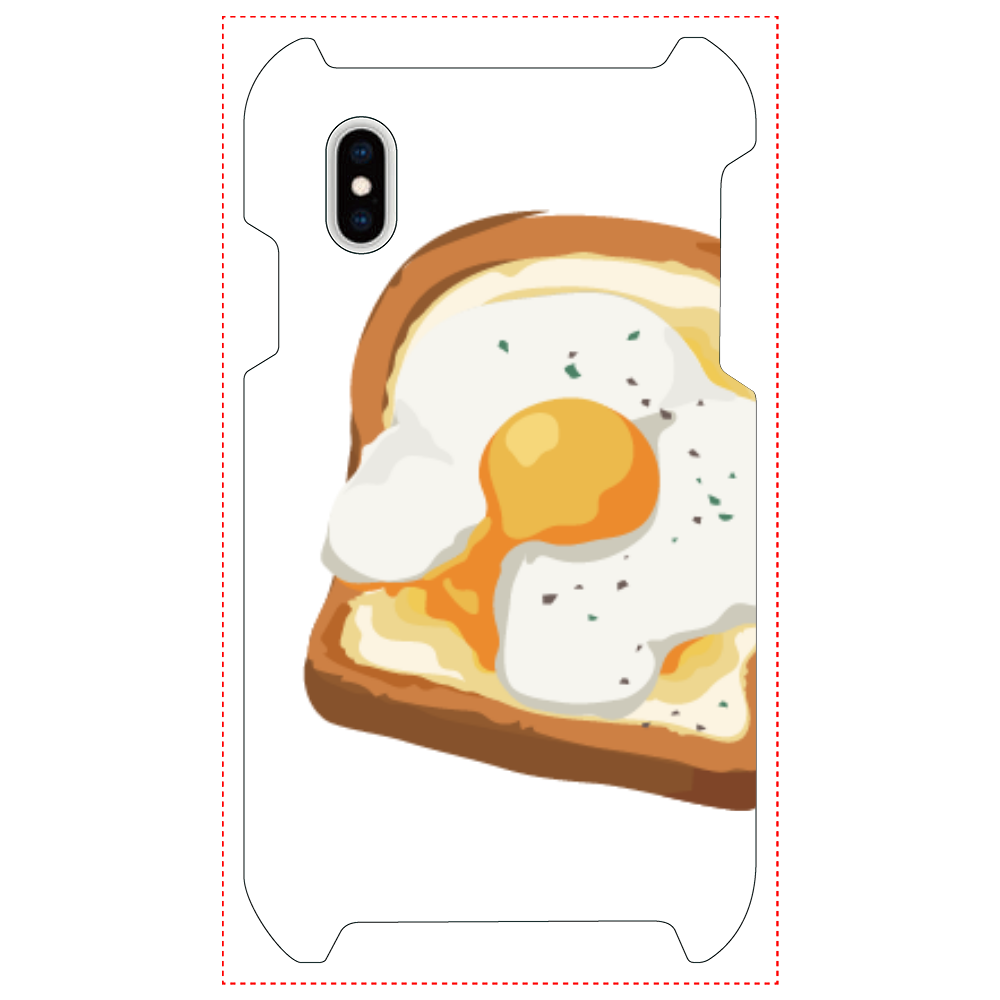 卵トーストのスマホケース iPhoneXsMAX