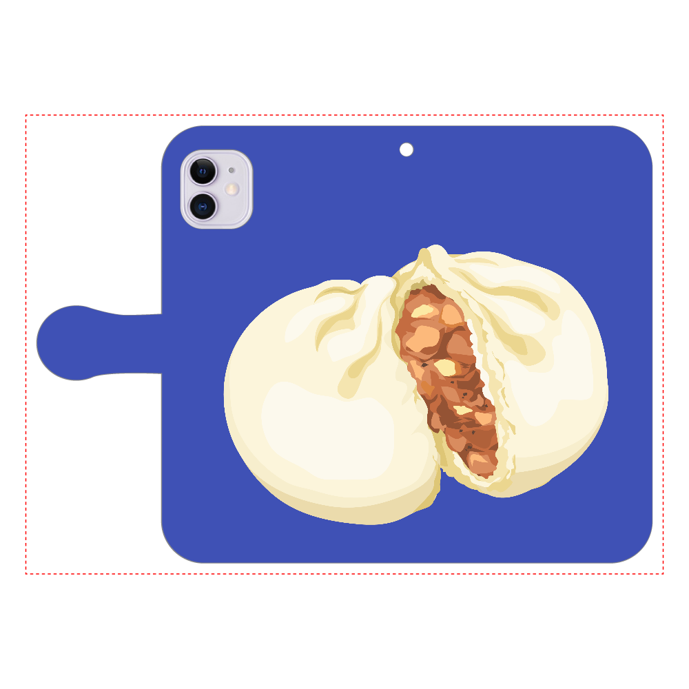 肉まんのスマホケース iPhone11 手帳型スマホケース