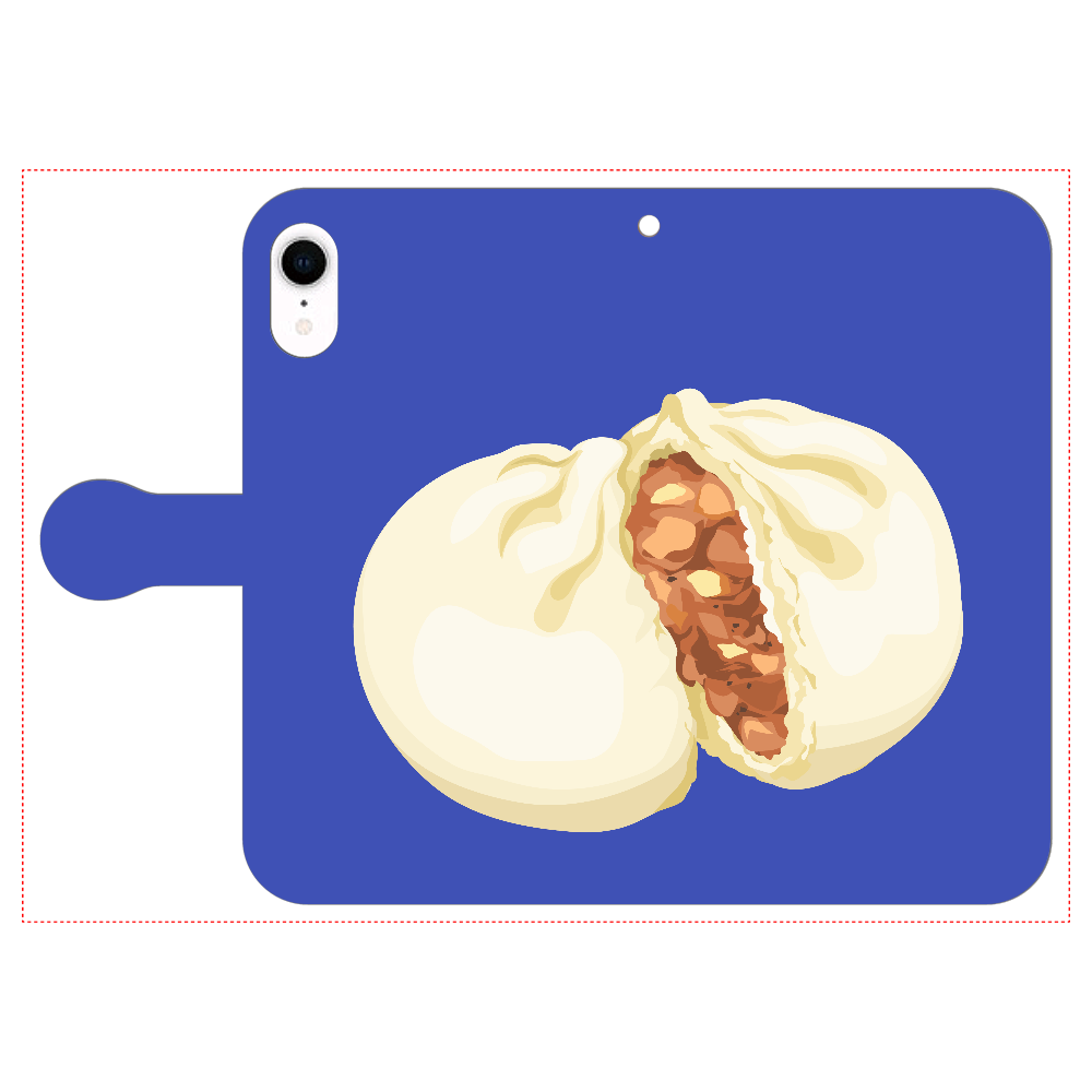 肉まんのスマホケース iPhone XR 手帳型スマホケース