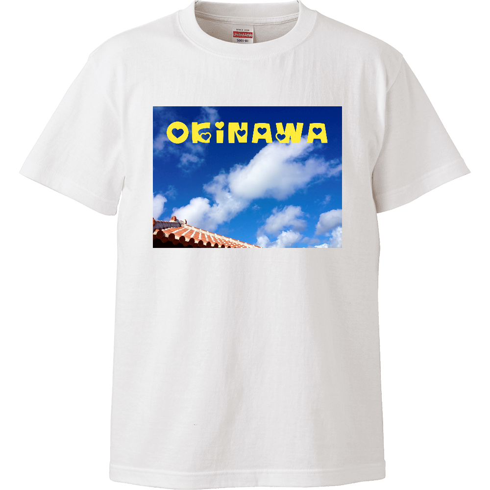 OKINAWA　Tシャツ　青空と赤瓦Ⅱ ハイクオリティーTシャツ