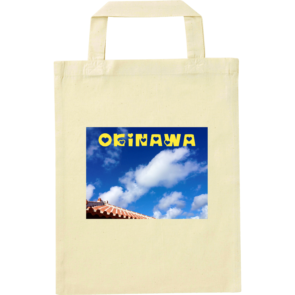 OKINAWA　ファイルバッグ　青空と赤瓦Ⅱ ナチュラルファイルバッグ