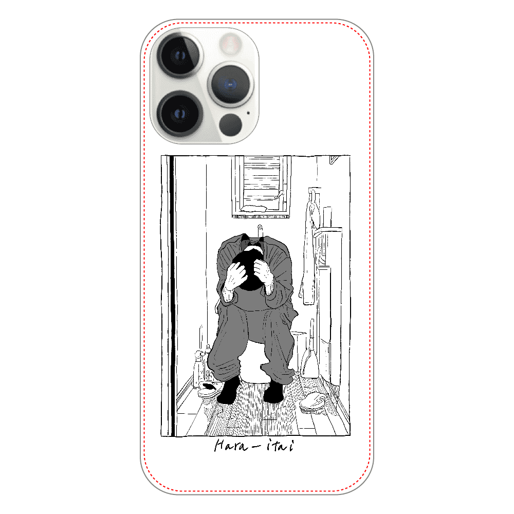 ガチの腹痛iPhone12Pro Maxケース iPhone12 ProMax（透明）