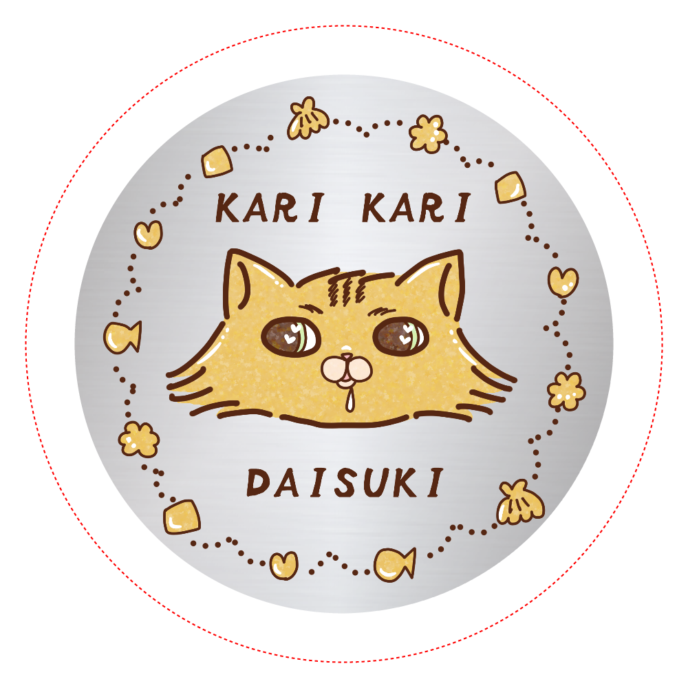 カリカリ大好きチンチラ猫 オリジナル缶バッジ(44mm)