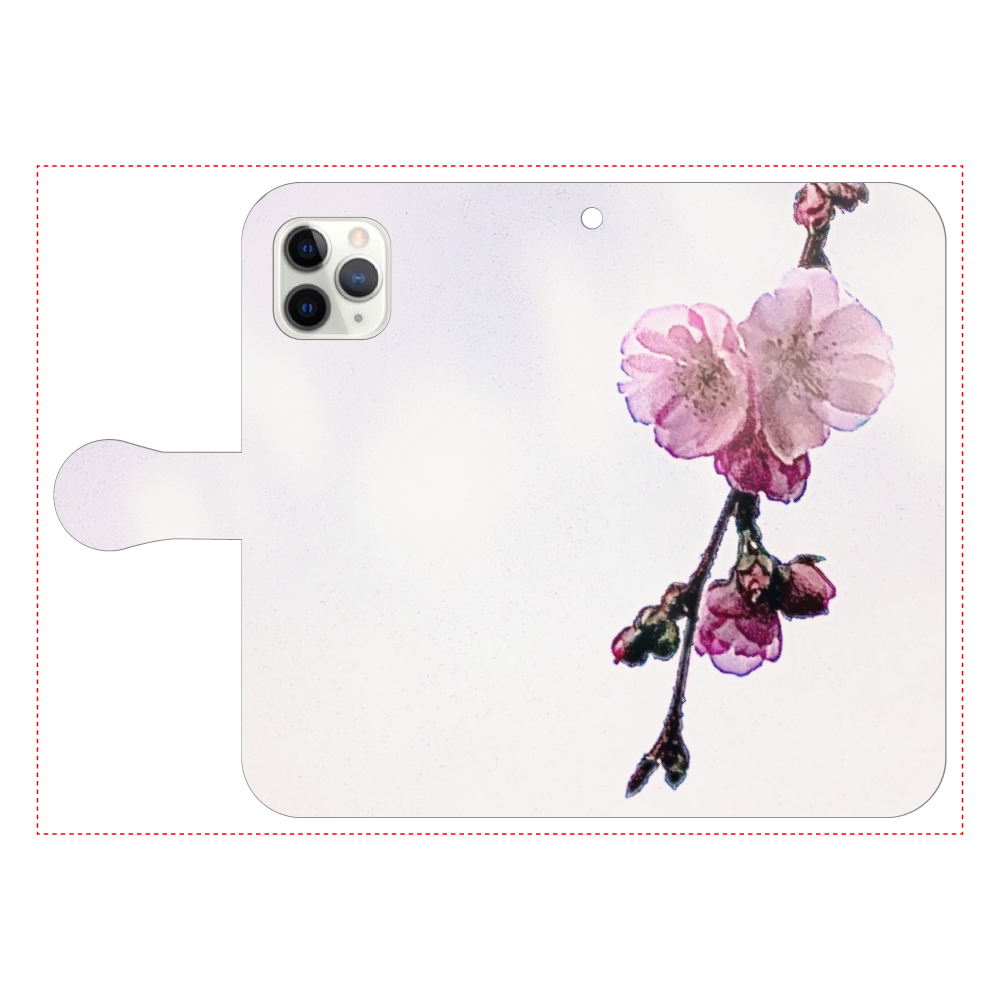 冬桜 iPhone11 Pro 手帳型スマホケース