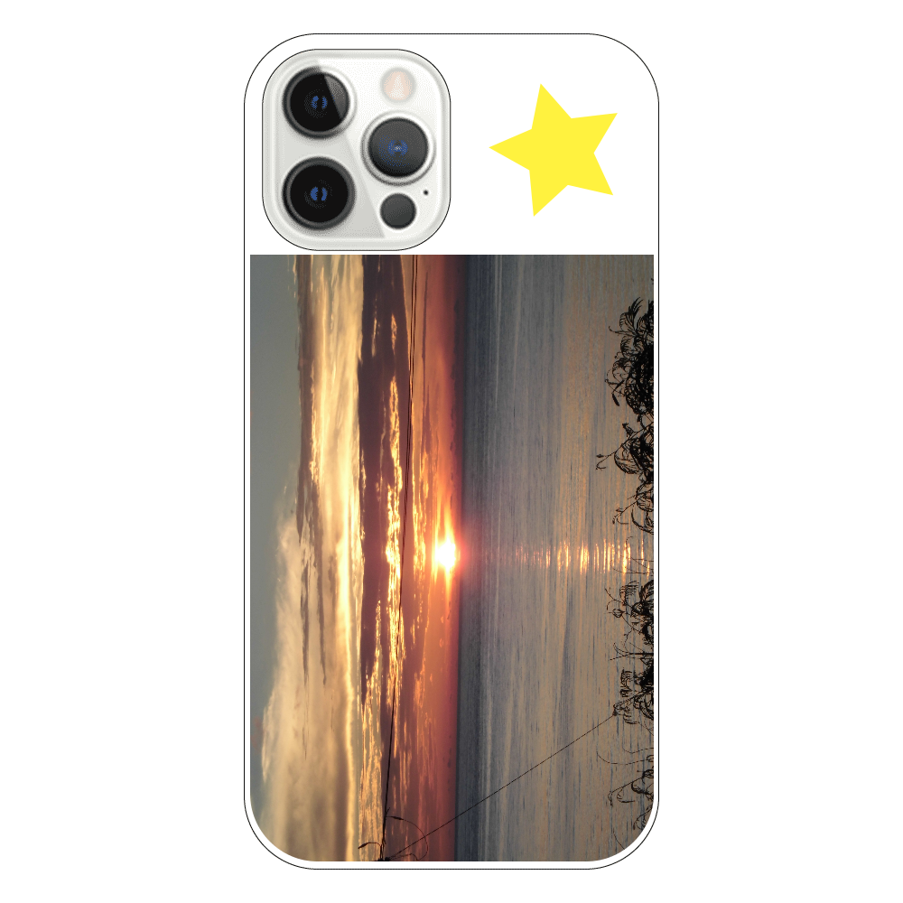 海に沈む夕日　iPhone12 Pro iPhone12 Pro(透明）
