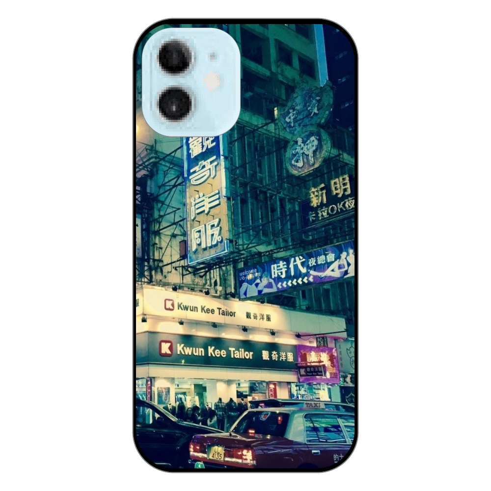 ネオンA iPhone12 mini (白/黒)