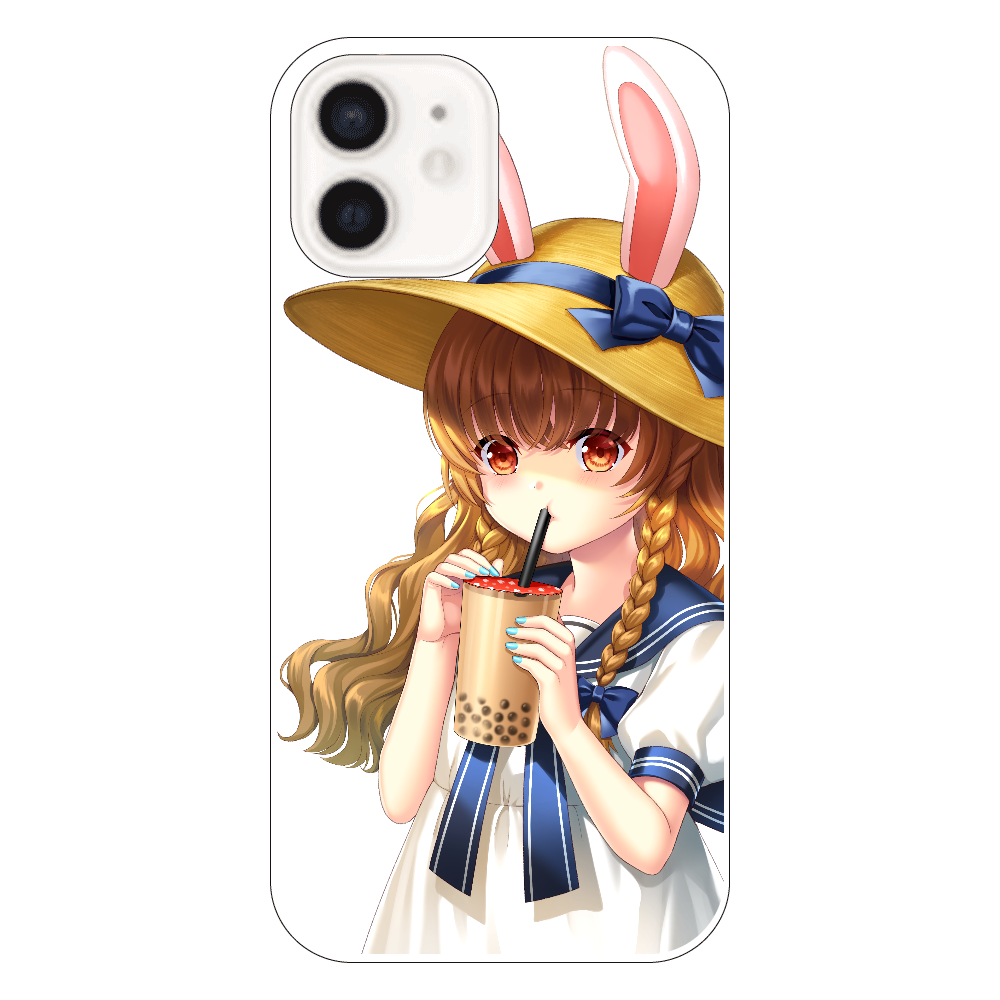 ウサ耳少女(夏)iphone12クリアケース iPhone12（透明）