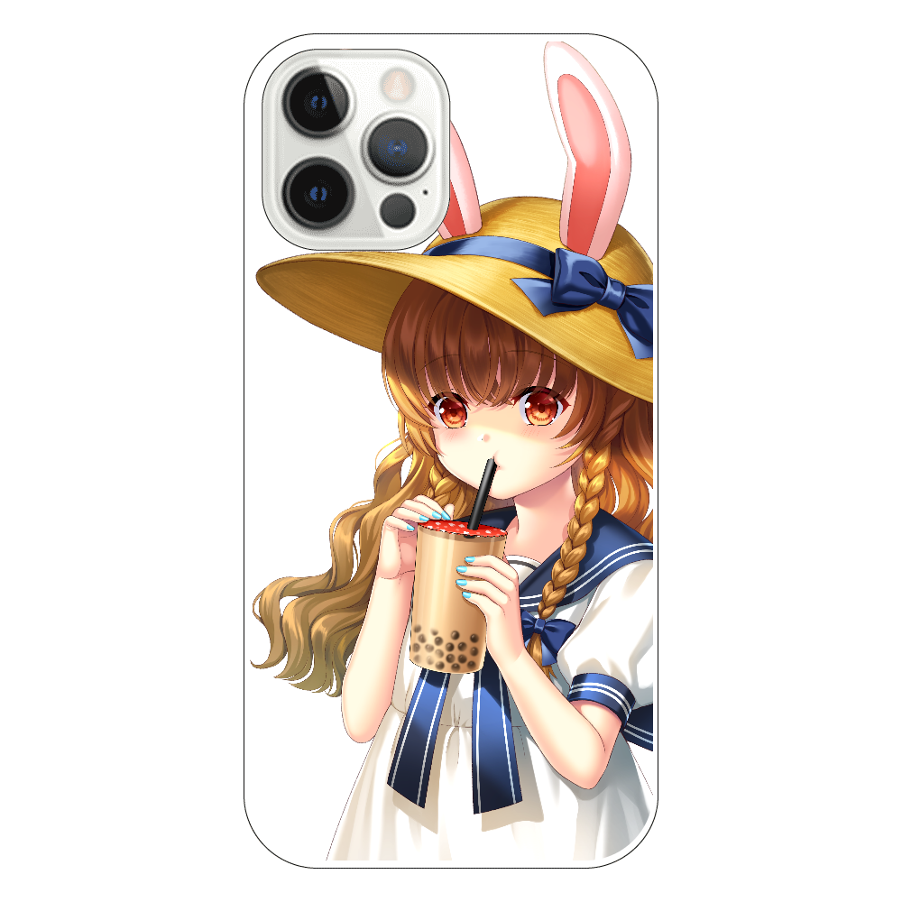 ウサ耳少女(夏) iphone12Proクリアケース iPhone12 Pro(透明）