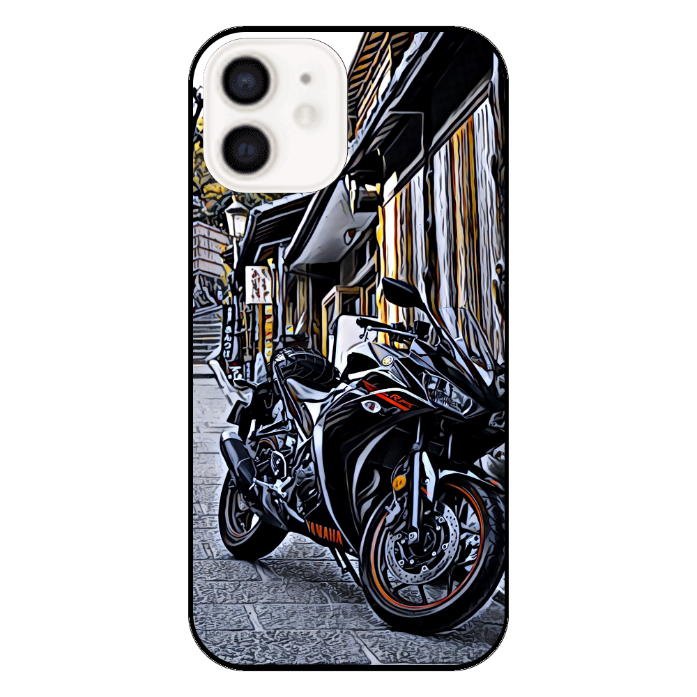 バイクと京都 iPhone12 (白/黒)