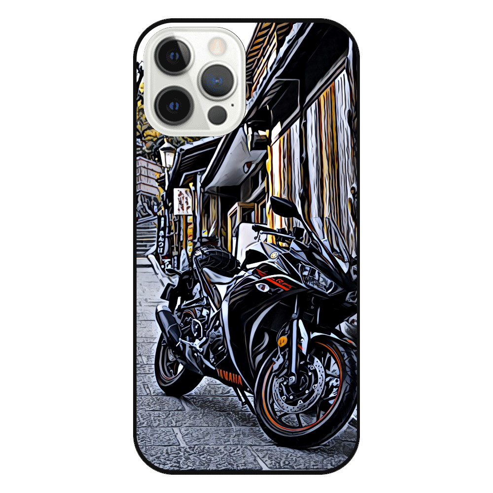 バイクと京都 iPhone12 Pro (白/黒)