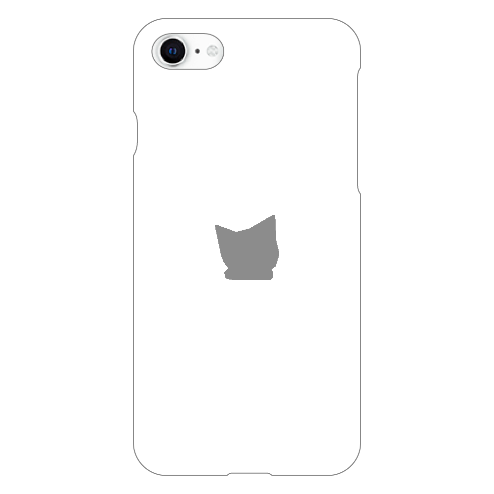 mona cat iPhone SEケース iPhoneSE2/SE3 (第2世代・第3世代) (白)