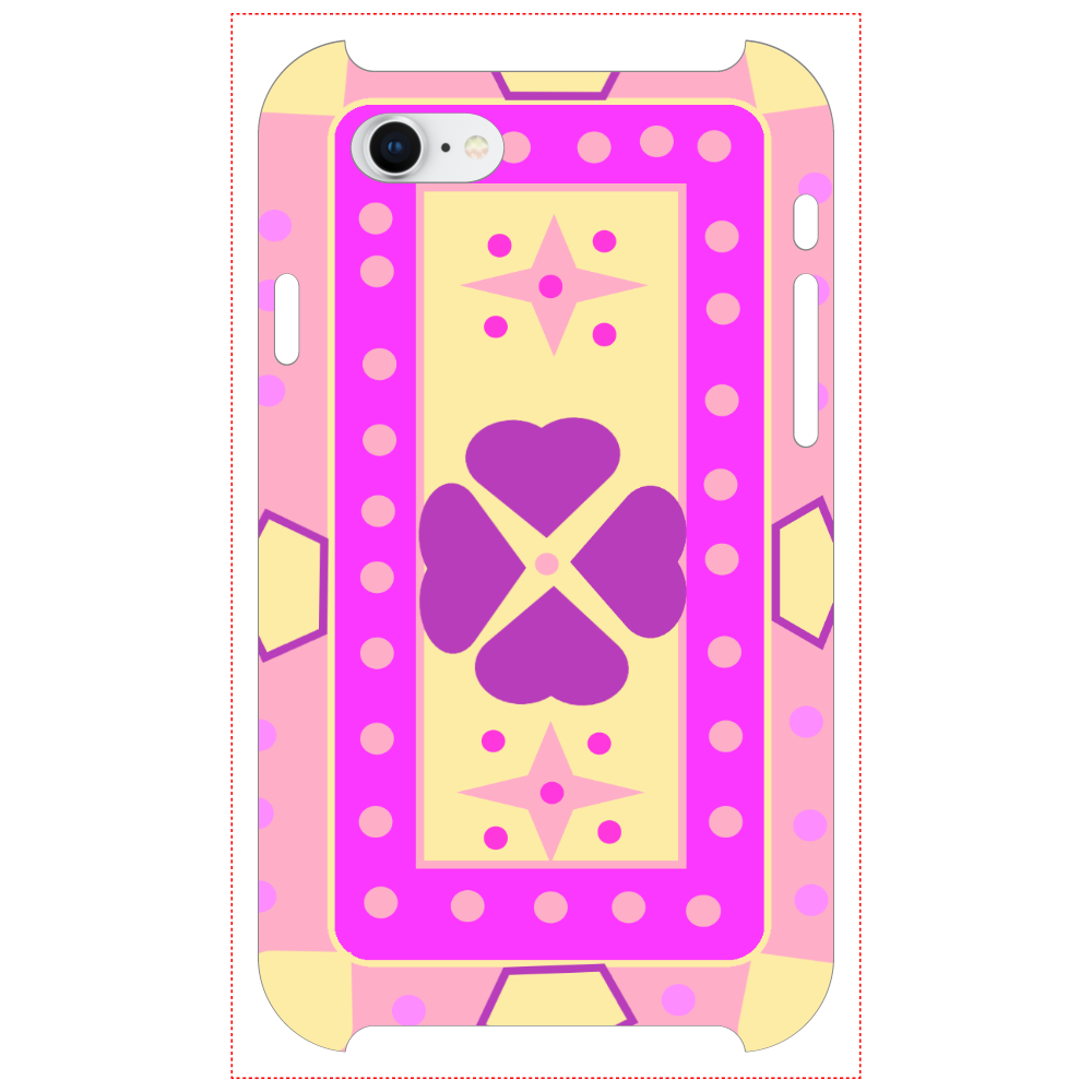 ピンクのハートクローバー iPhoneSE2/SE3