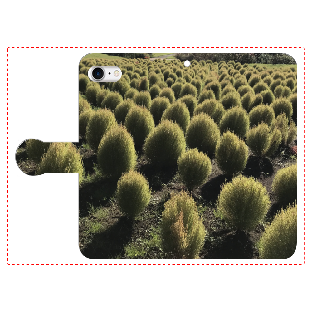 緑のある景色 iPhoneSE2/SE3 手帳型スマホケース　