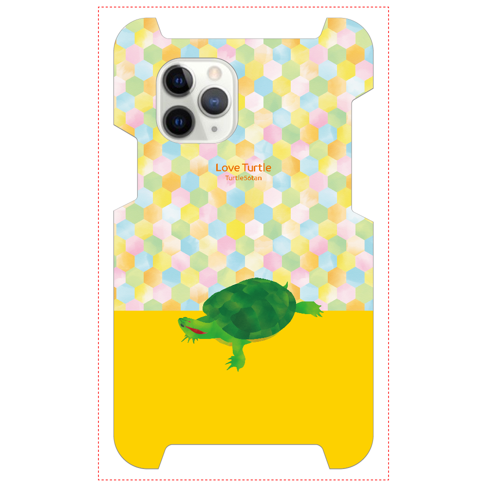 Love Turtle TypeA ツートン イエローiPhone 11 Pro1