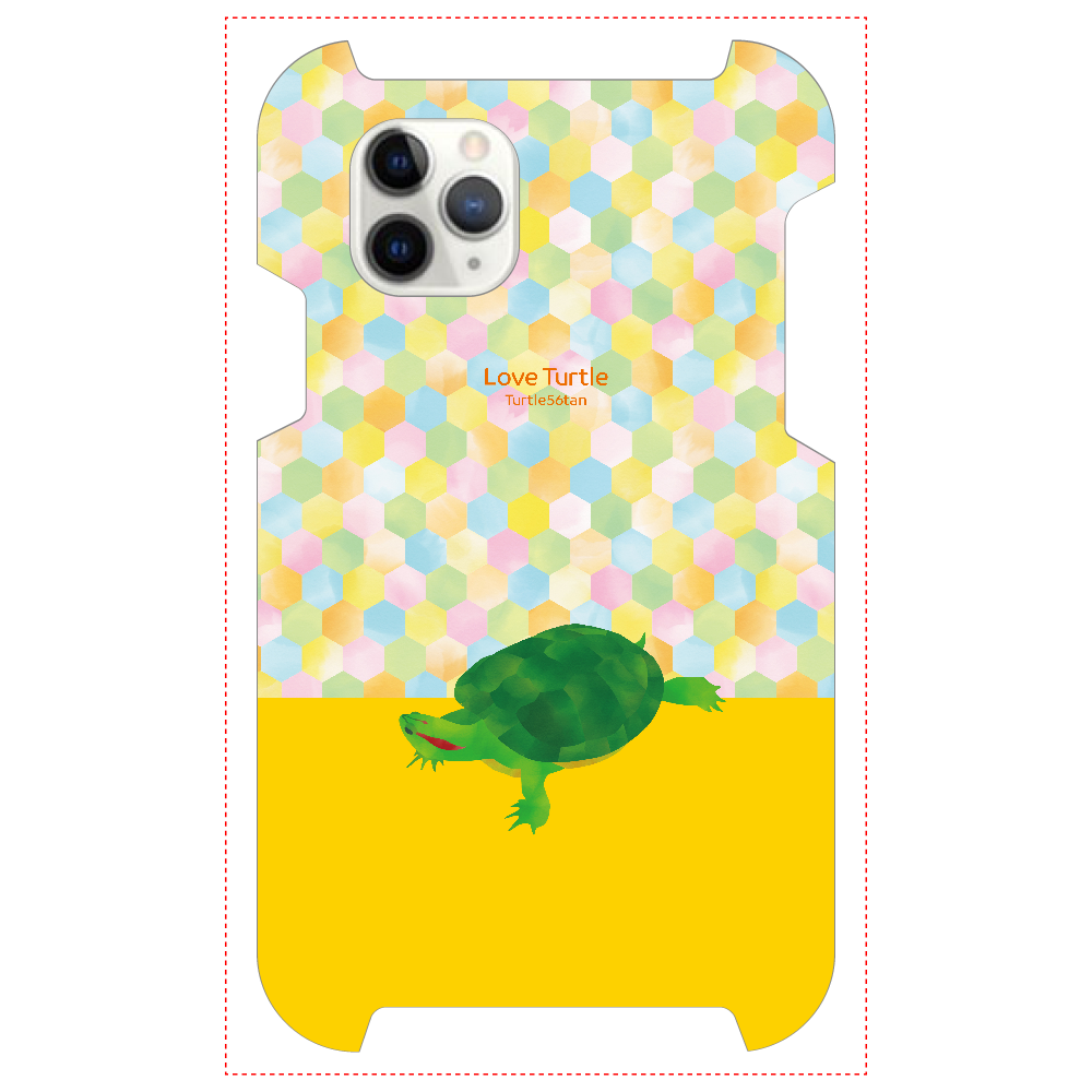 Love Turtle TypeA ツートン イエローiPhone 11 ProMAX1