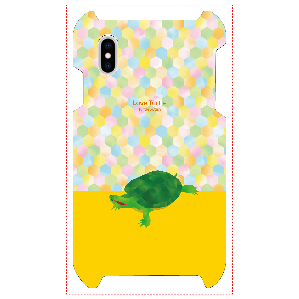Love Turtle TypeA ツートン イエローiPhoneXsMAX1