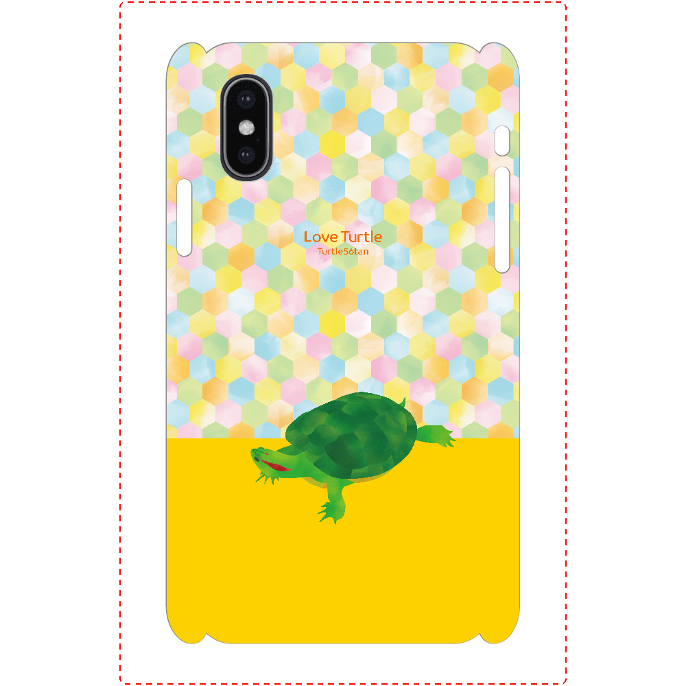 Love Turtle TypeA ツートン イエローiPhoneX/Xs1
