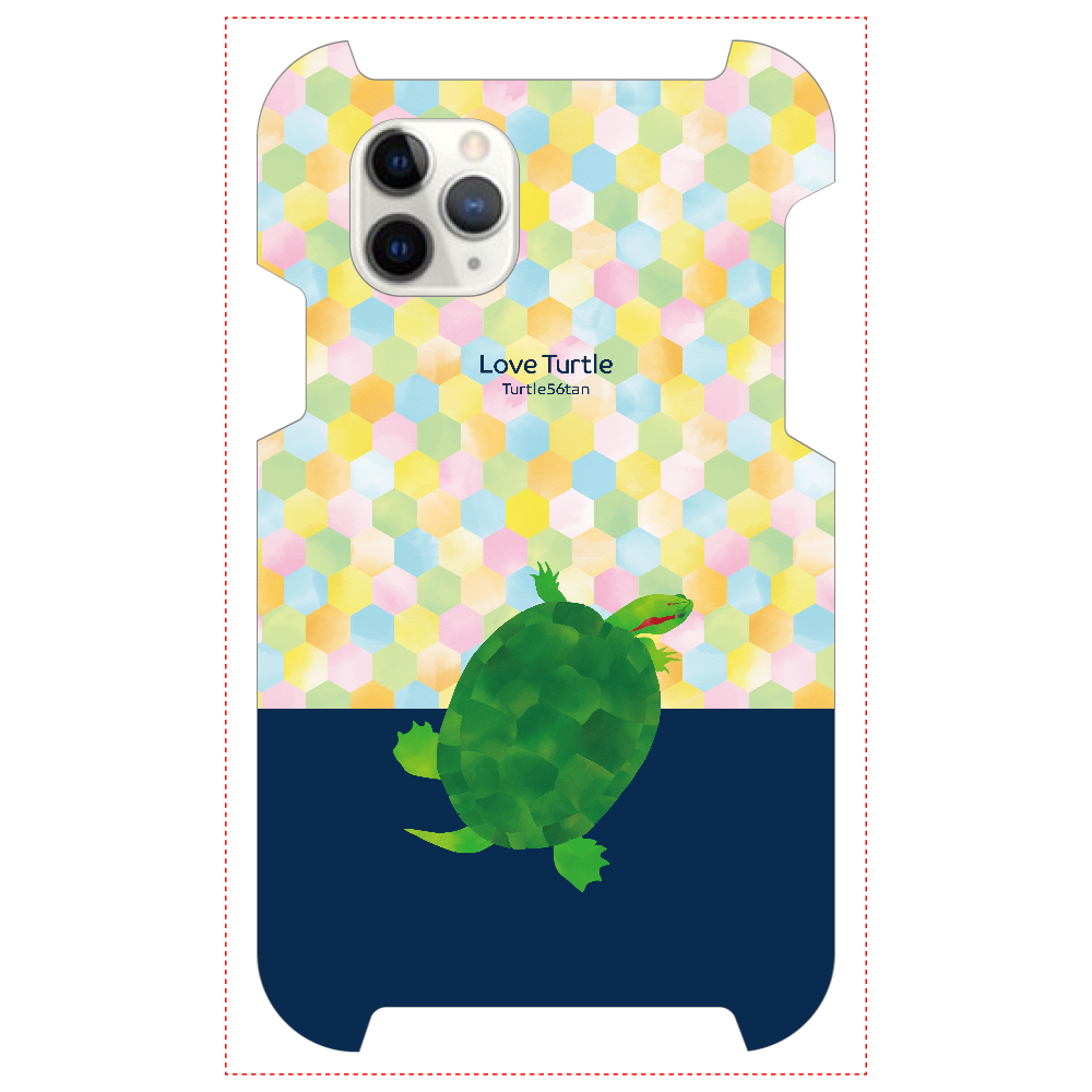 Love Turtle TypeB ツートン ネイビーiPhone 11 ProMAX1