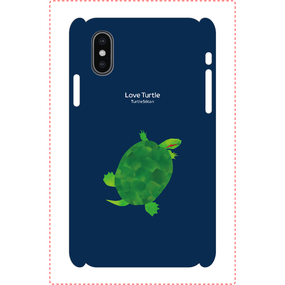 Love Turtle TypeB ネイビーiPhoneX/Xs1