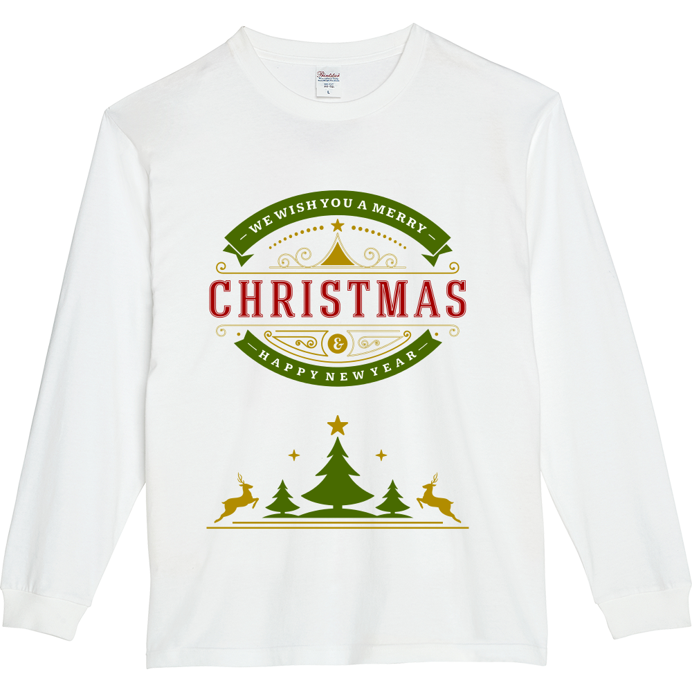 Merry Christmas2　Ｔシャツ ５.６オンスヘビーウェイトLS-Tシャツ（リブ付き）