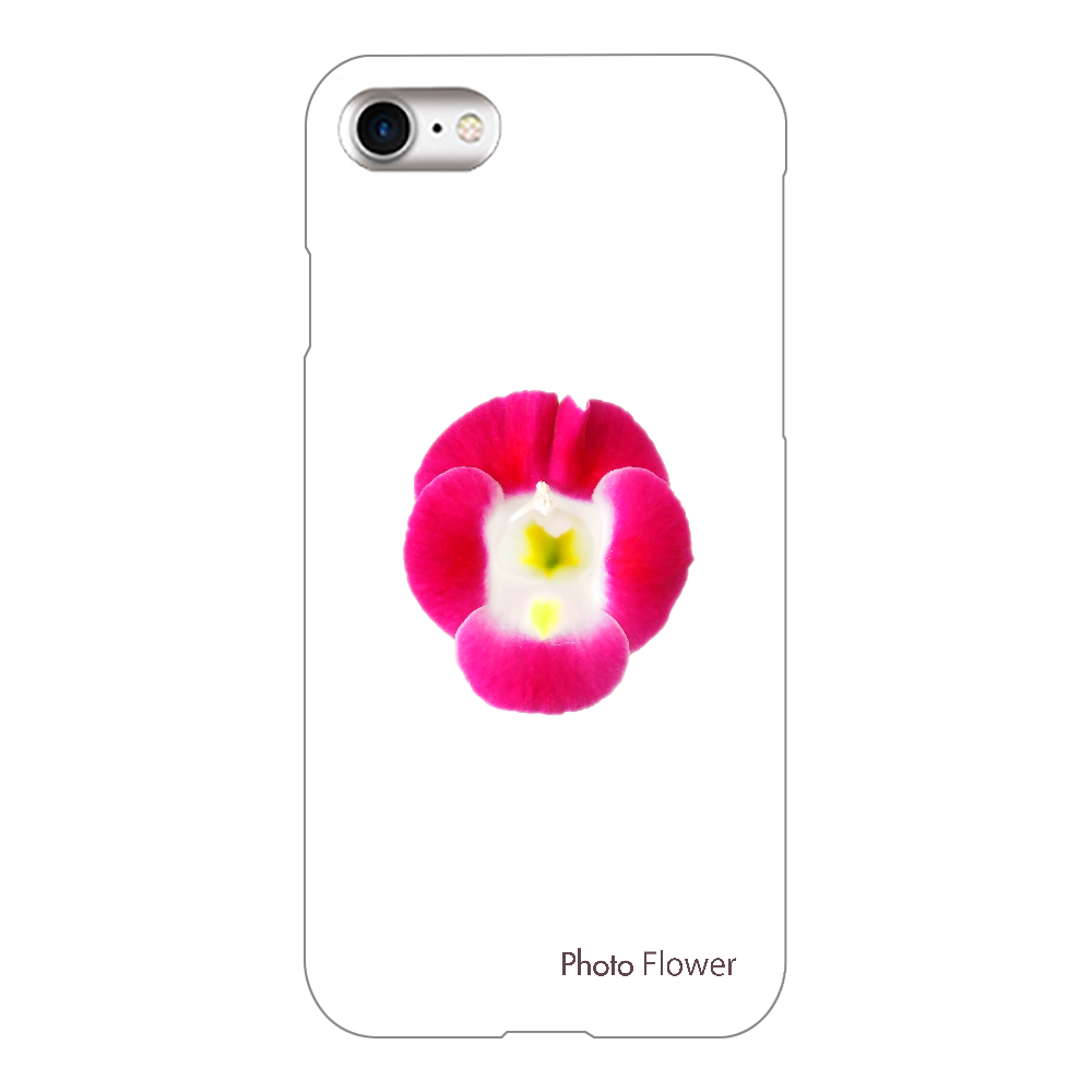 スマホケース　トレニアの花　パープル iPhone7(透明)