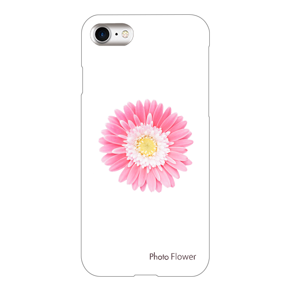 スマホケース　ガーベラの花　ピンク iPhone7(透明)