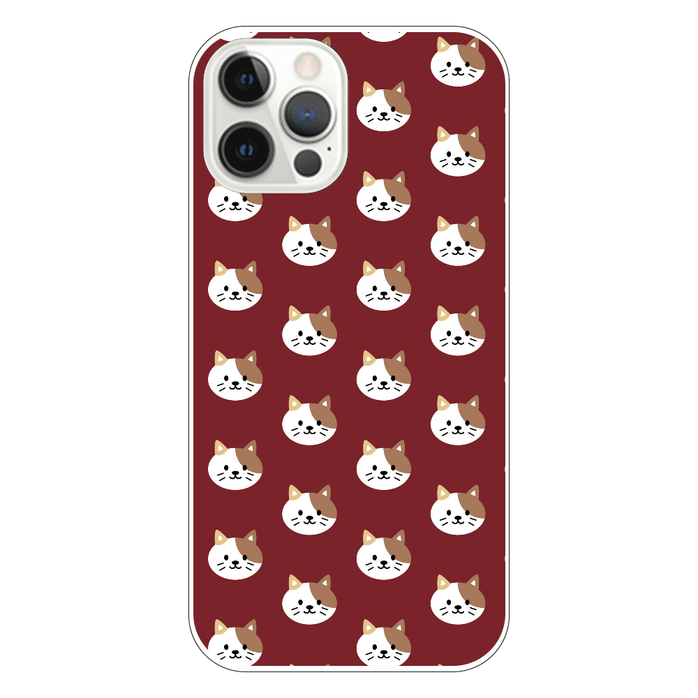 まんまる三毛猫 iPhone12 Pro(透明）