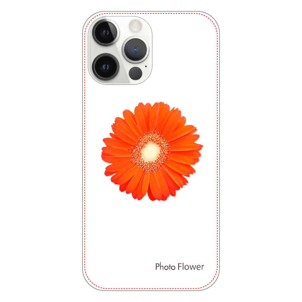 ガーベラの花　オレンジ iPhone12 ProMax（透明）