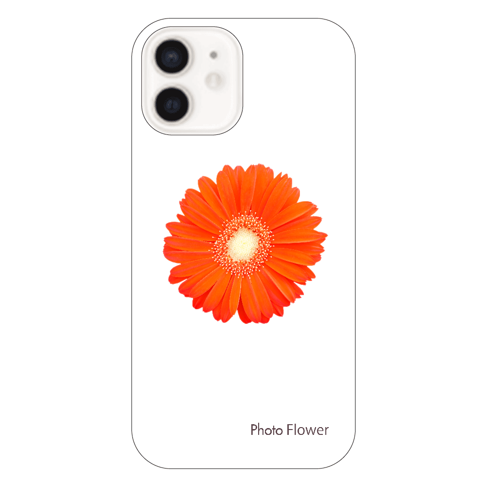 ガーベラの花　オレンジ iPhone12（透明）