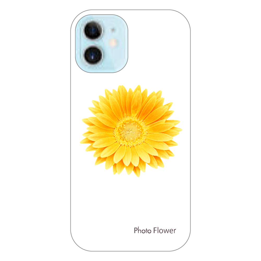 ガーベラの花　イエロー iPhone12 mini（透明）